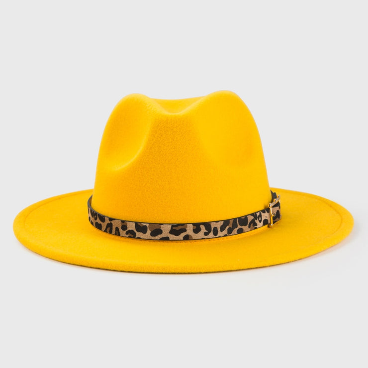 Four Seasons Unisex Inner Leopard Fedoras