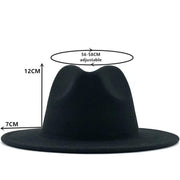 Wide Brim Unisex Patchwork Wool Felt Fedora