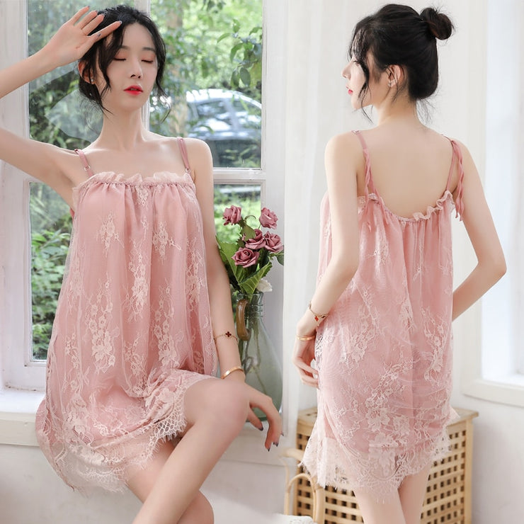 Lace Off Shoulder Nightgown