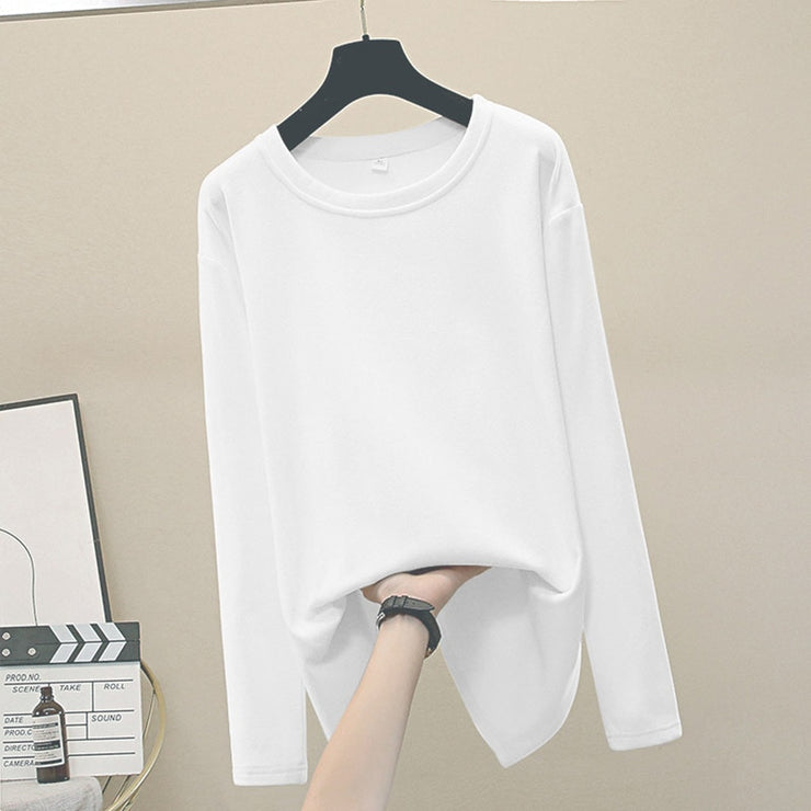 Basic Cotton Long Sleeve Sweater