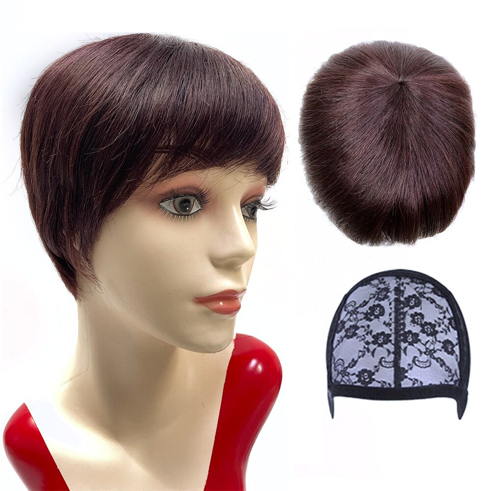 Pixie Cut Brazilian Human Hair Wigs