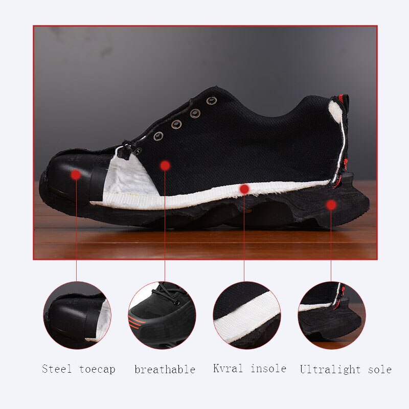 Ultralight Mesh Industrial Safety Shoes