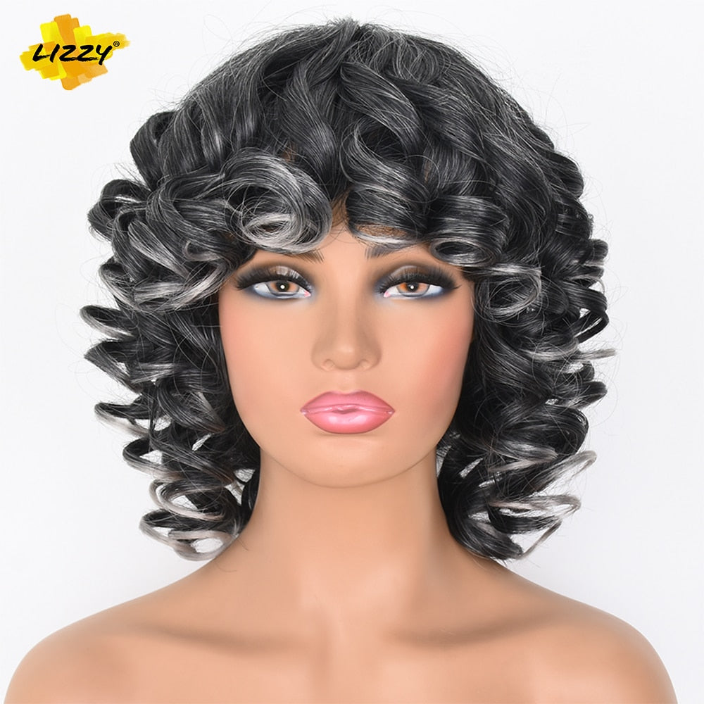 Short Synthetic Fluffy Shoulder Length Wigs