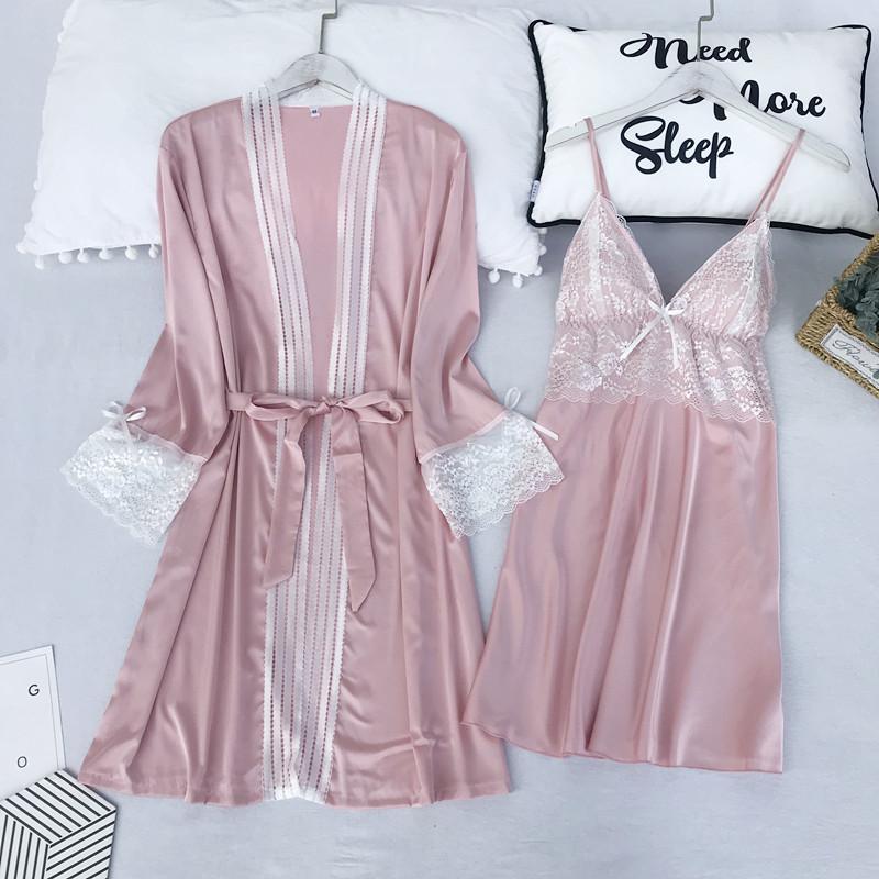 Silky Kimono Bathrobe Sets