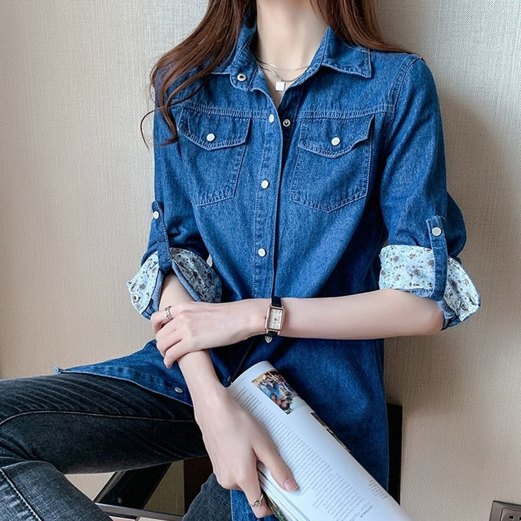 Long Sleeve Casual Boyfriend Shirt