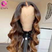 Highlighted Reddish Brown Human Hair Body Wave Lace Front & Full Lace Pre-Plucked Wigs