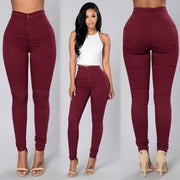 Button Fly High Waist Pencil Pants