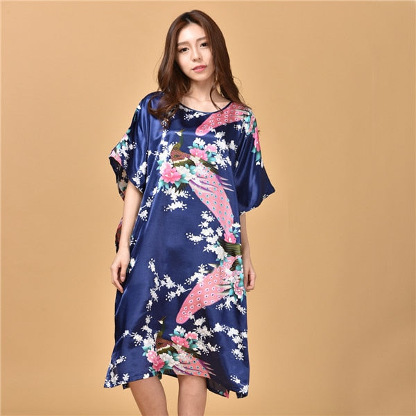 Silk Rayon Loose Gown