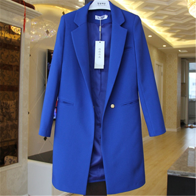 Trench Style Office Blazer Slimming