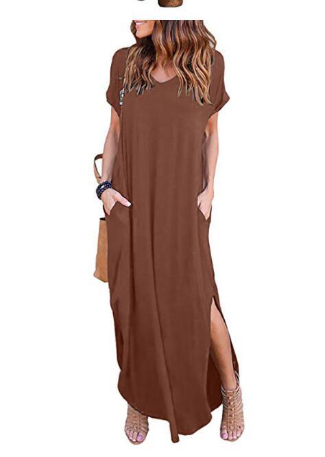 Short Sleeve Long Maxi Dresses