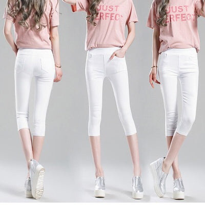 3/4 Length High Waist Pants Push Up Leggings