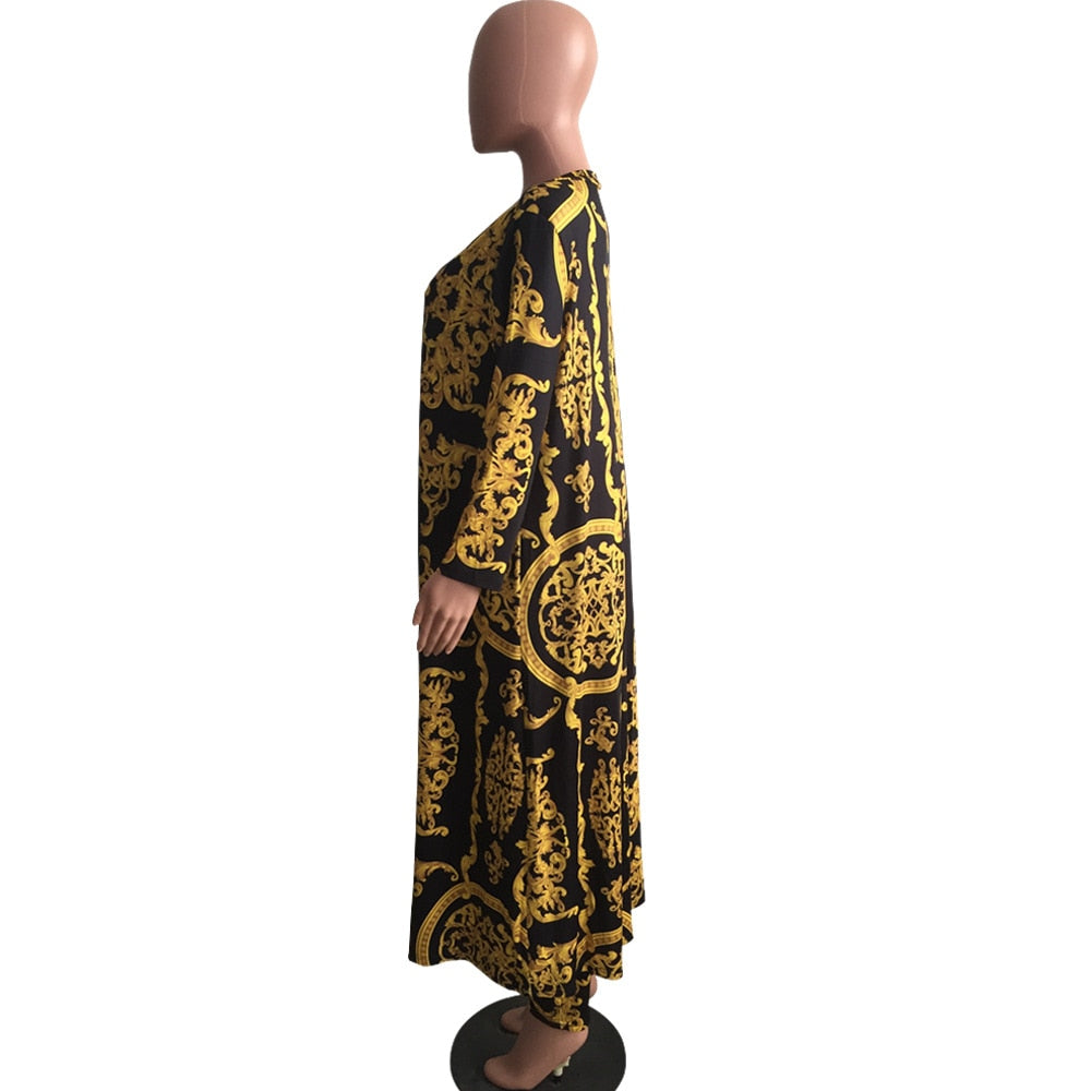 African Print Baggy Pants Suits