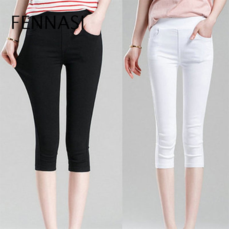 3/4 Length High Waist Pants Push Up Leggings