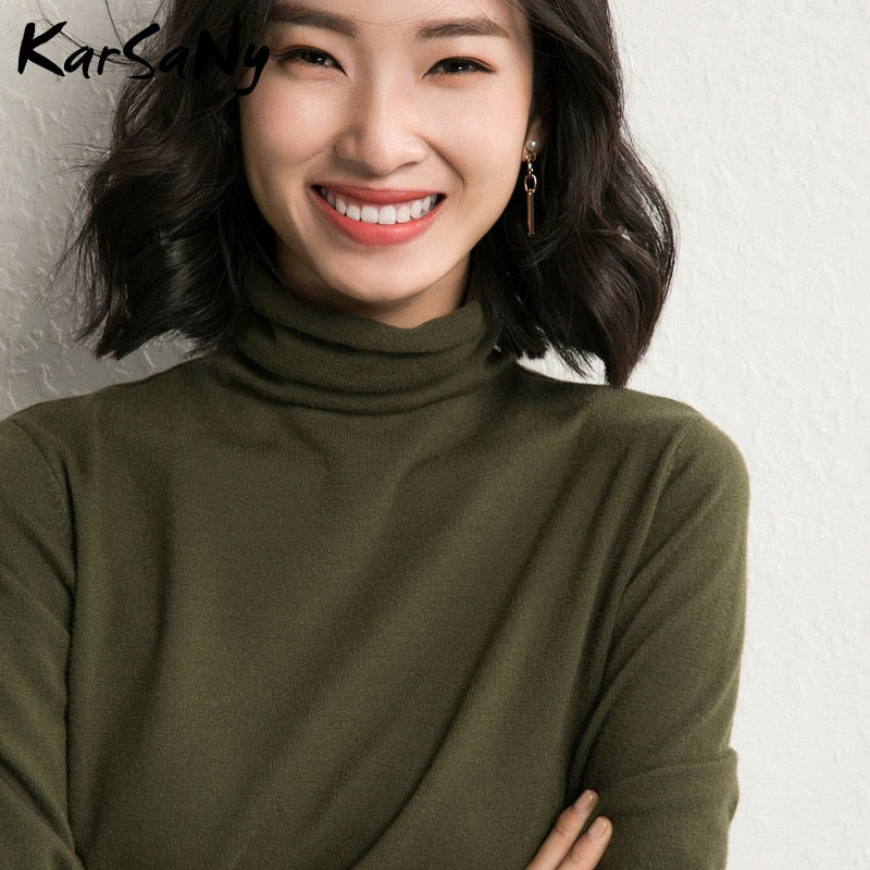 Thin Cashmere Turtleneck Sweaters