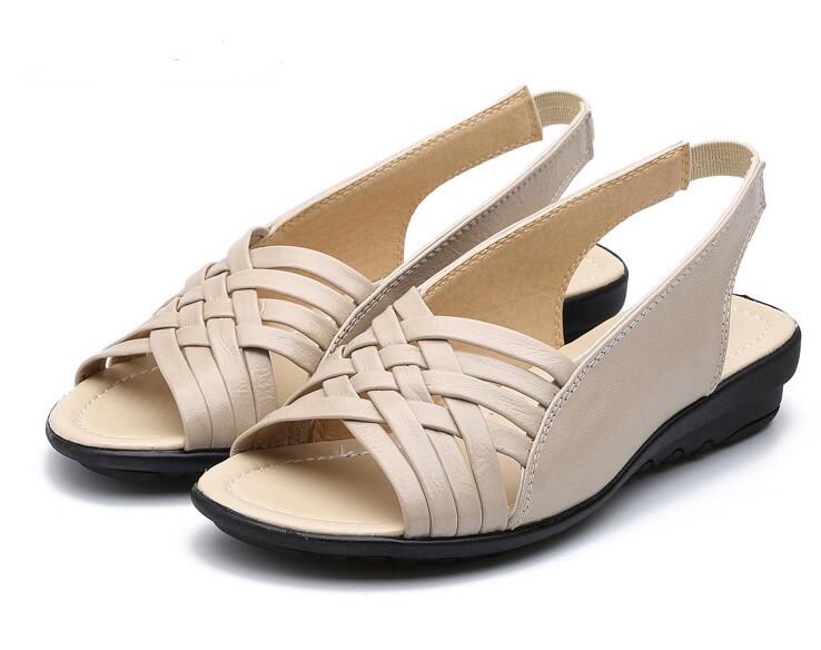 Genuine Leather Flat Sandals