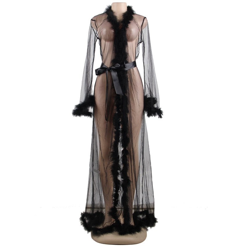 Long Sheer Transparent Robe