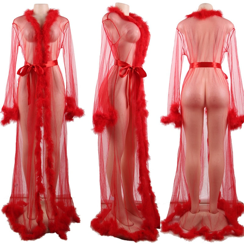 Long Sheer Transparent Robe