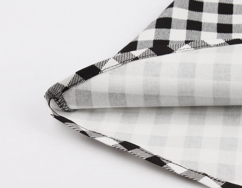 Black and White Plaid Rockabilly Dress