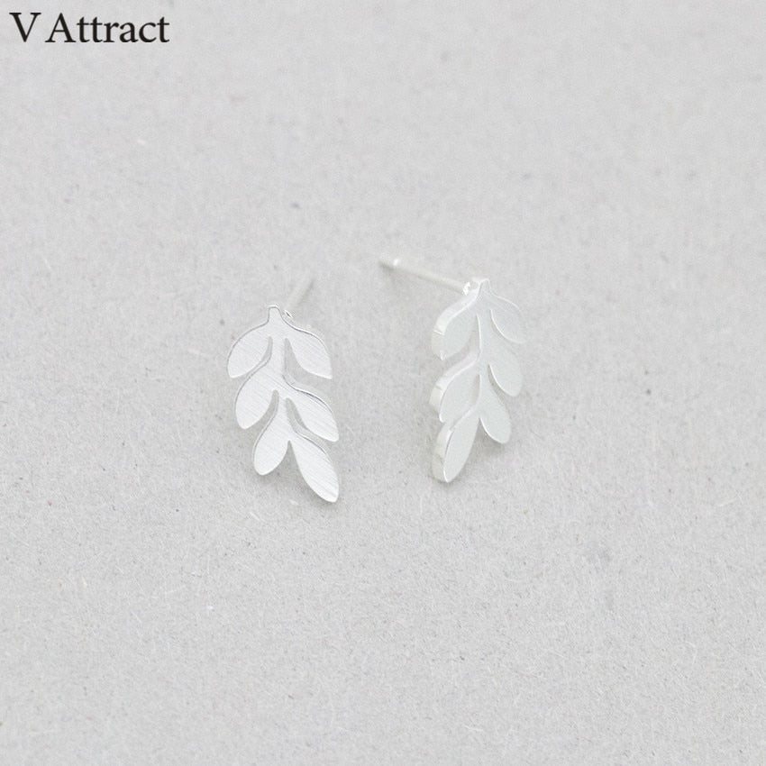 Stainless Steel Leaf Earrings