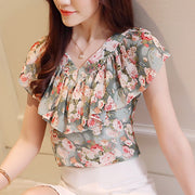 Floral Short Sleeve Blouse