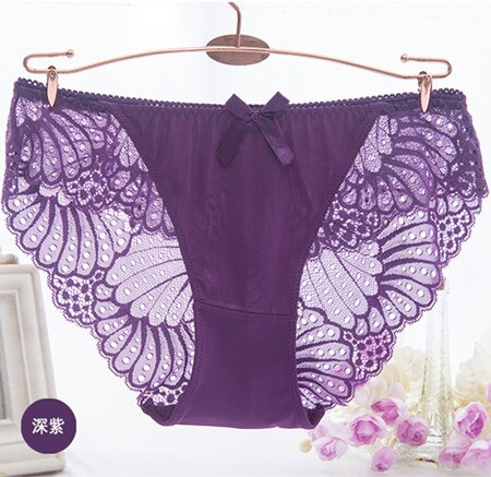 Flower Print Seamless Lace Briefs