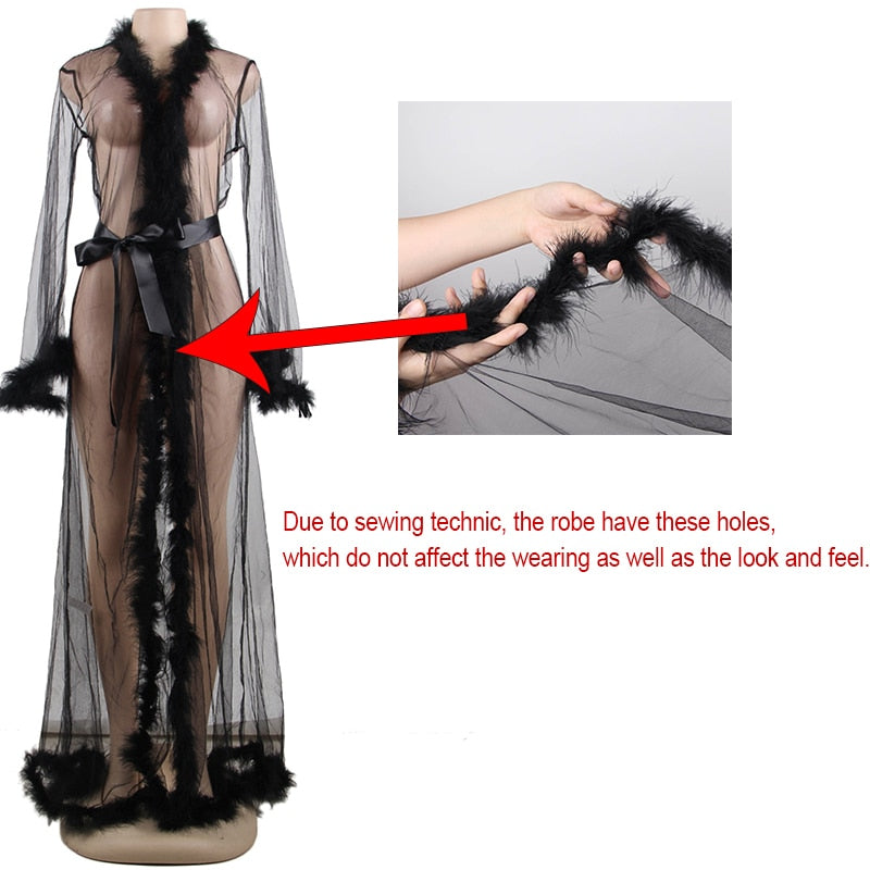 Long Sheer Transparent Robe