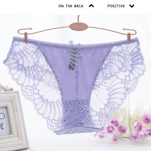 Flower Print Seamless Lace Briefs