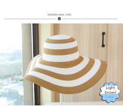 Girls Striped Straw Hats