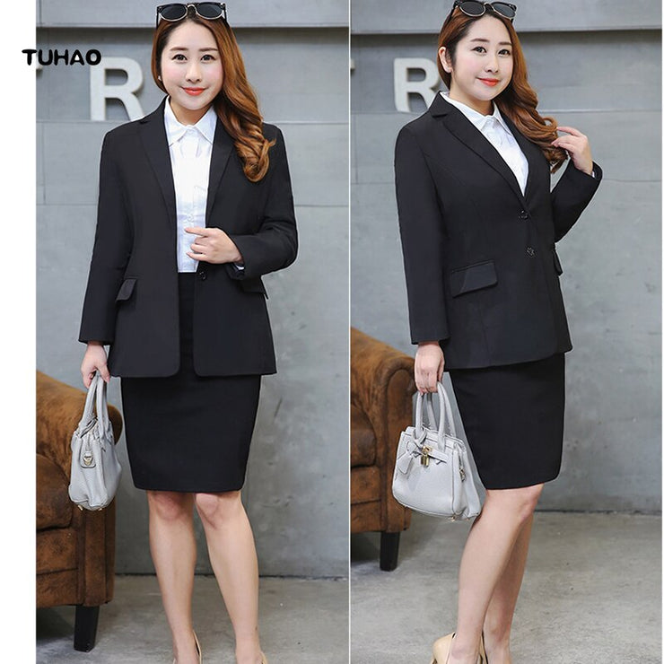 TUHAO Black Business Dress Suits