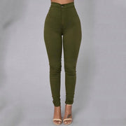 Button Fly High Waist Pencil Pants