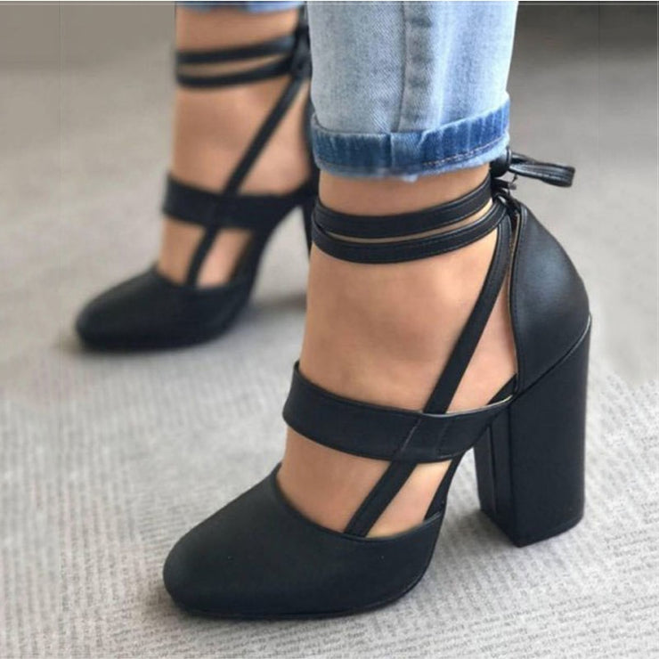 Gladiator High Thick Heels