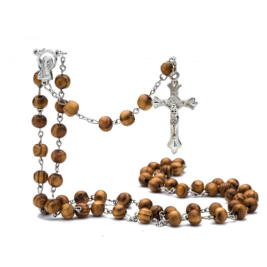 Rosary Wood Beads Necklaces