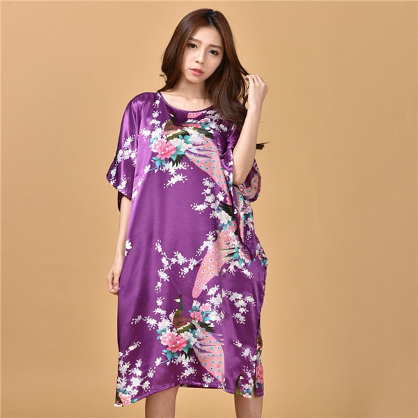 Silk Rayon Loose Gown