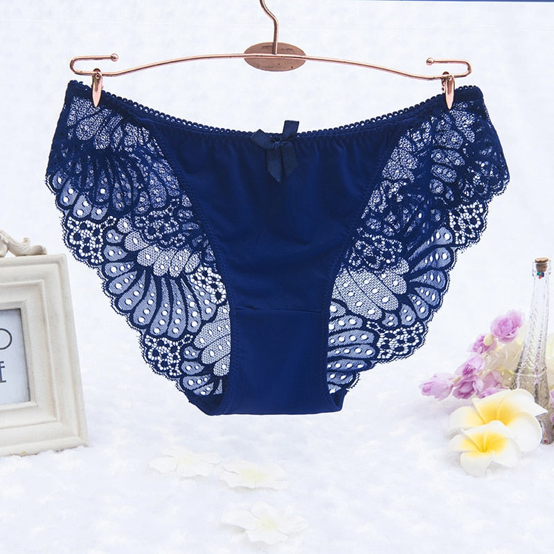 Flower Print Seamless Lace Briefs