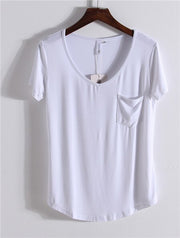 V Neck European Style T-Shirts