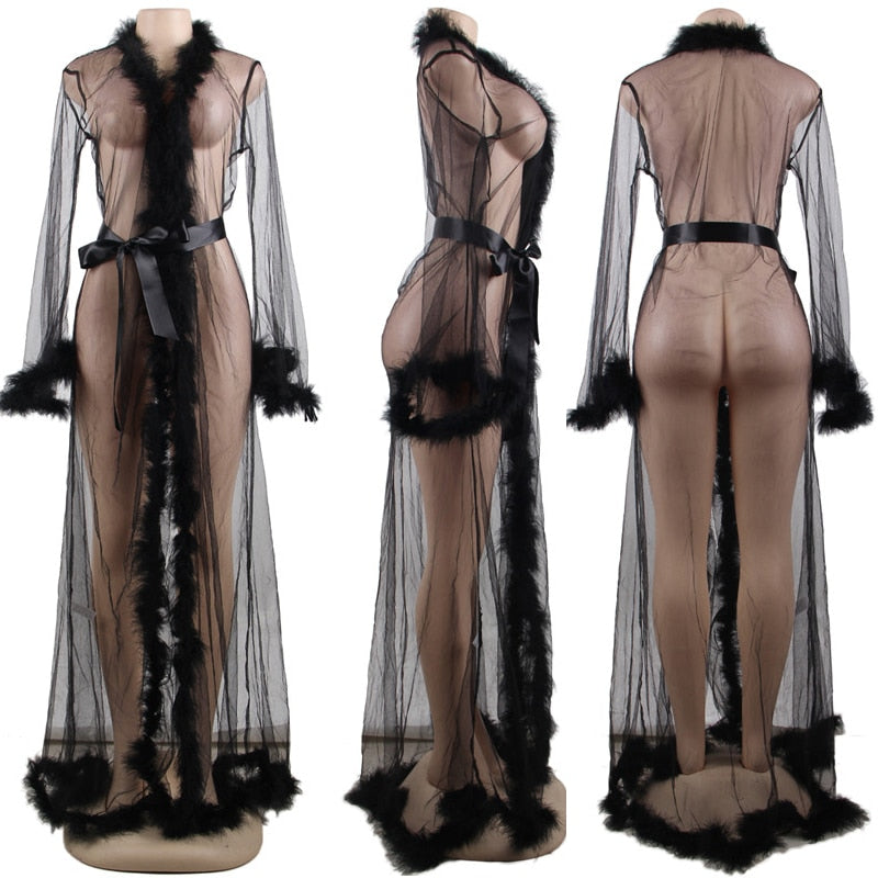 Long Sheer Transparent Robe