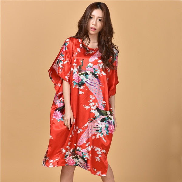 Silk Rayon Loose Gown