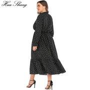 Polka Dot Long Sleeve Maxi Dress