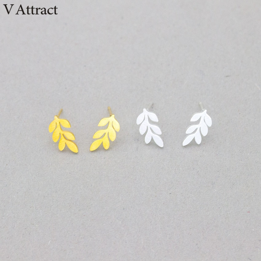 Stainless Steel Leaf Earrings