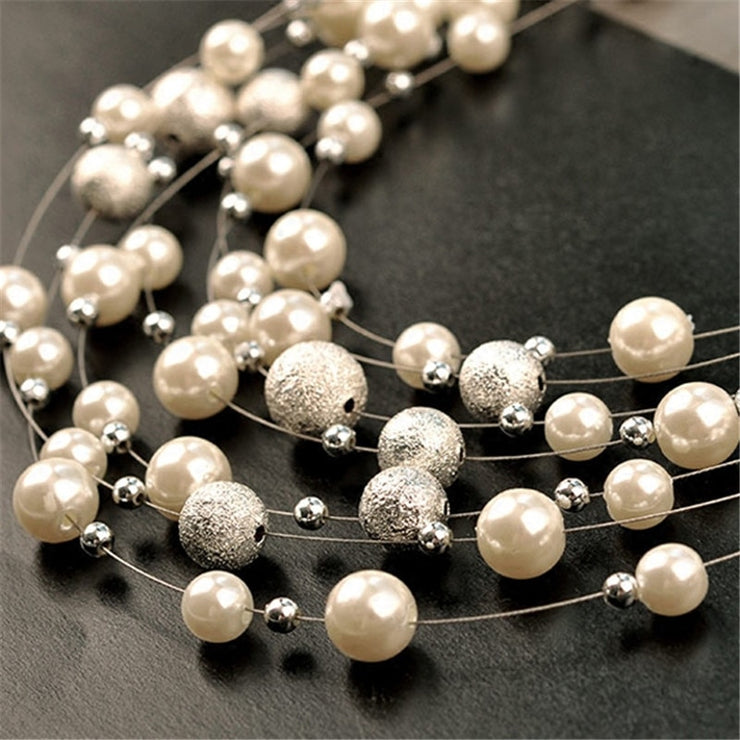 Chain Pearl Necklace