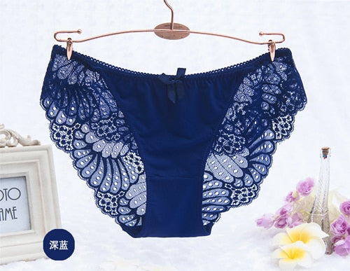 Flower Print Seamless Lace Briefs