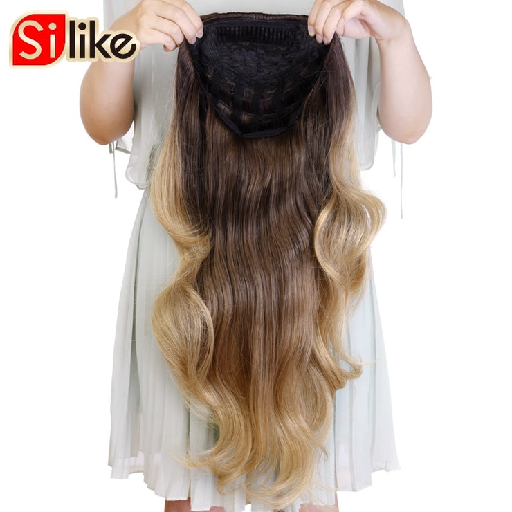 Long Synthetic Half Clips Extension Wigs