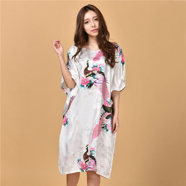 Silk Rayon Loose Gown