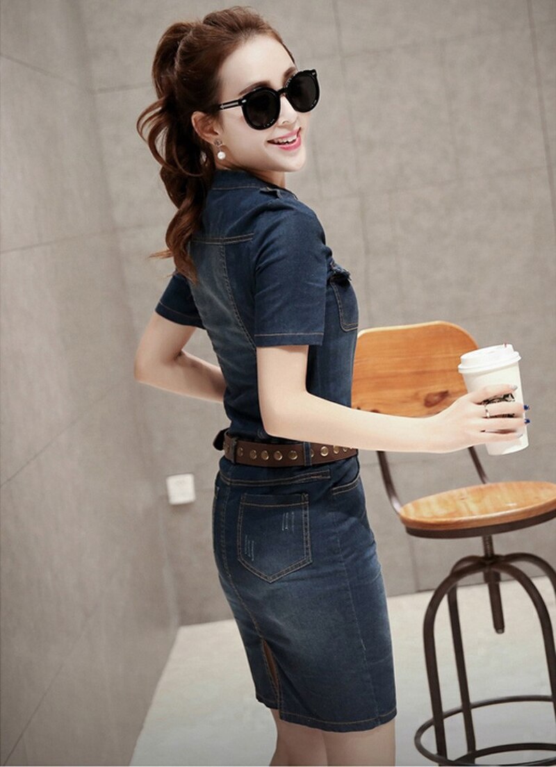 Denim Casual Jeans Dress