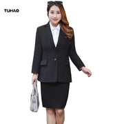 TUHAO Black Business Dress Suits