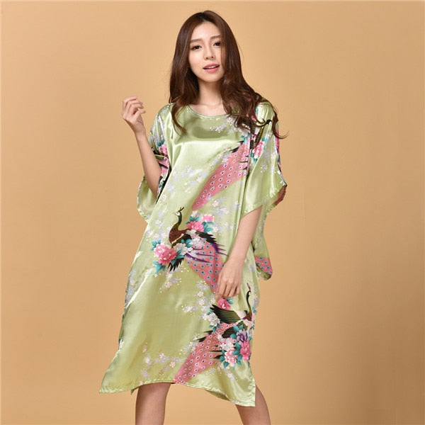 Silk Rayon Loose Gown