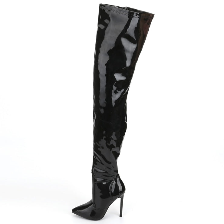 Thigh High Stiletto Over-the-knee Leather Boots