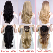 Long Synthetic Half Clips Extension Wigs