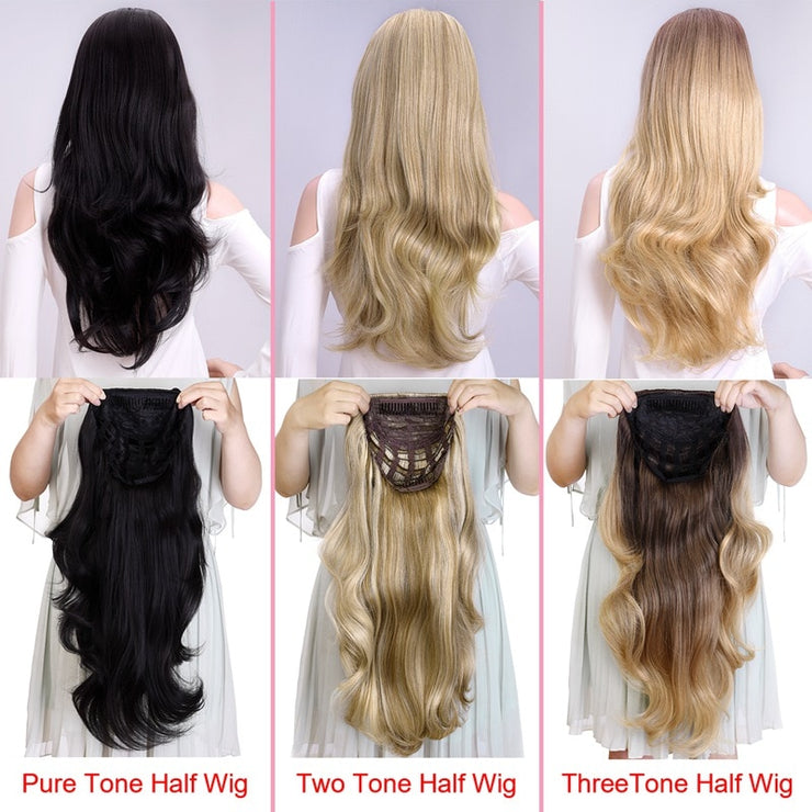 Long Synthetic Half Clips Extension Wigs