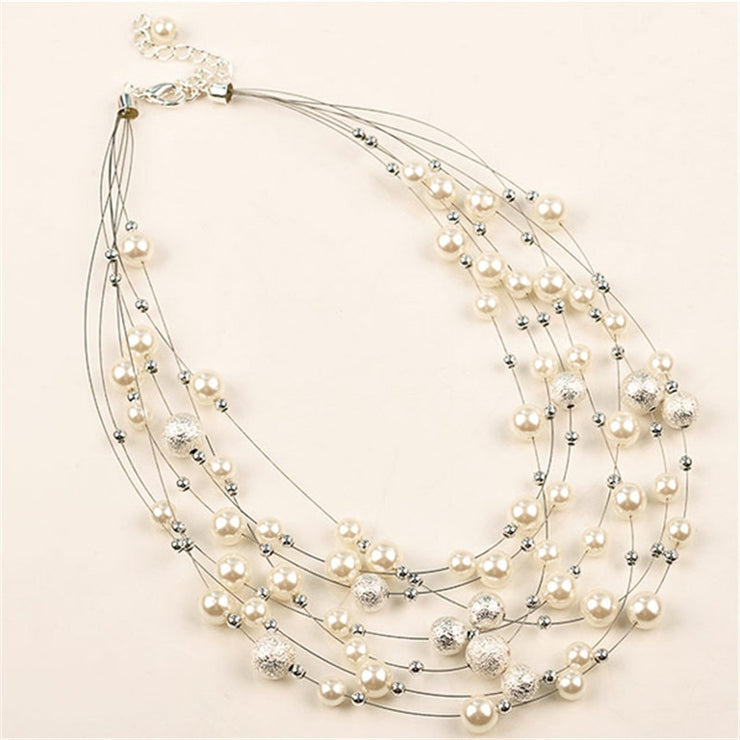 Chain Pearl Necklace